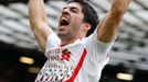 Liverpool's Suarez celebrates his goal against Manchester United during their English Premier League soccer match in Manchester