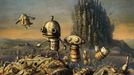 Adolf Lachman: Machinarium, 2009, kresba tužkou, digitální postprodukce, počítačová hra studia Amanita Design.