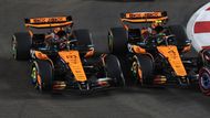 Oscar Piastri a Lando Norris (McLaren) ve VC Singapuru