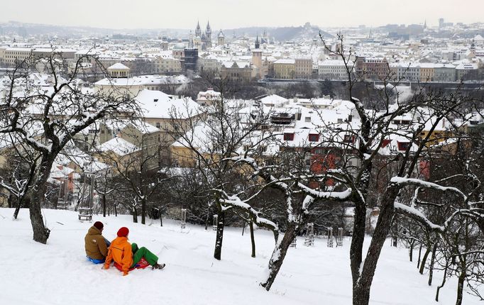 Zasněžená Praha 8. února 2021