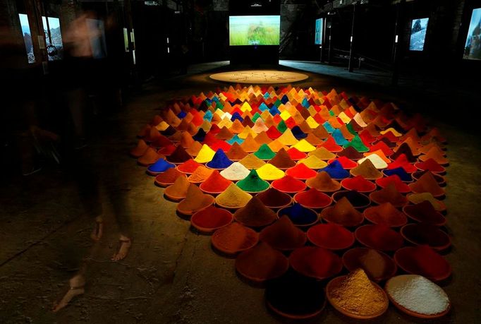 installation called "Campo de Color" by Bolivian artist Sonia Falcone