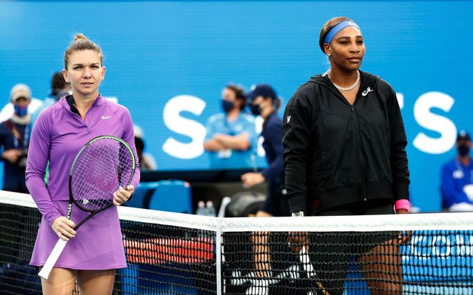 Australian Open 2021, čtvrtfinále (Halepová, Serena Williamsová)