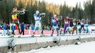 SP Pokljuka, stíhačka Ž: Laura Dahlmeierová (1), Kaisa Mäkäräinenová (4), Marte Olsbuová (3) a Susan Dunkleeová (11)