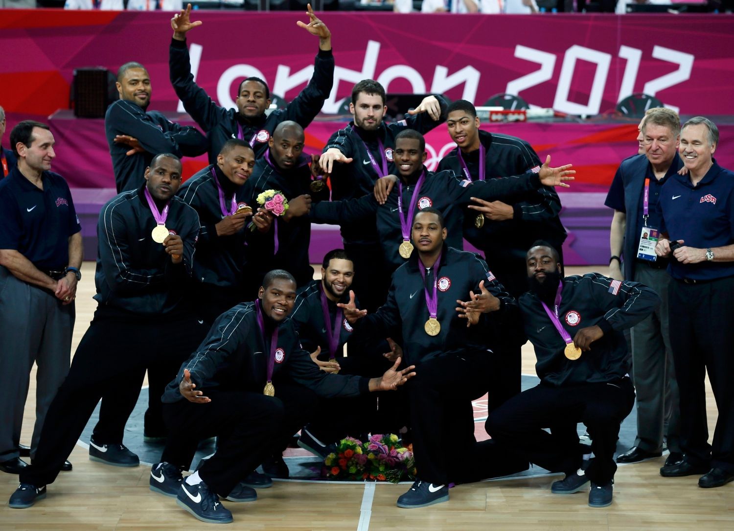 Basketbalisté ve finále OH 2012 v Londýně.