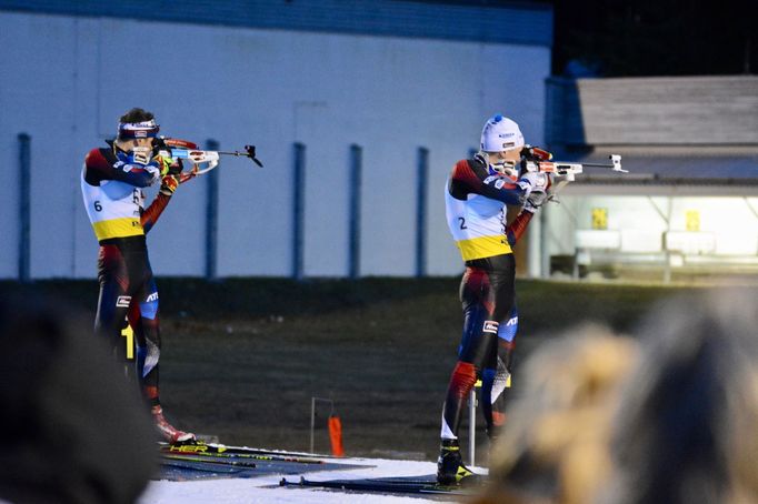 biatlon 2018/2019, exhibiční mistrovství republiky v supersprintu v Břízkách, Jakub Štvrtecký a Ondřej Moravec