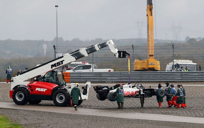 Deštivá kvalifikace na Velkou cenu Turecka formule 1 2020 - Romain Grosjean, Haas