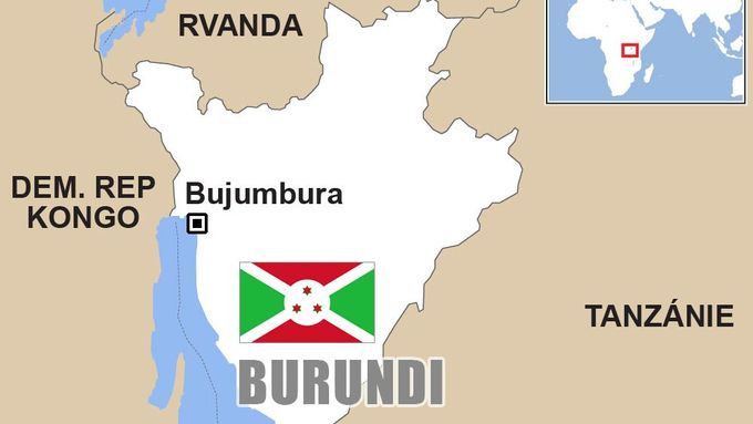Burundi, mapa