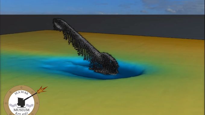Podívejte se na animaci, která ukazuje, v jak neobvyklé poloze se ponorka nacházela.