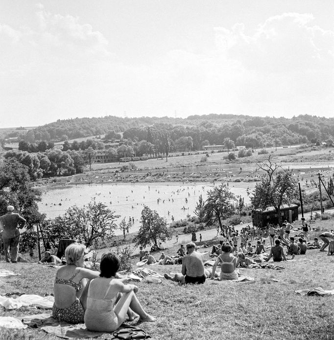 Archivní dobová fotografie zachycující pražskou čtvrť Smíchov.