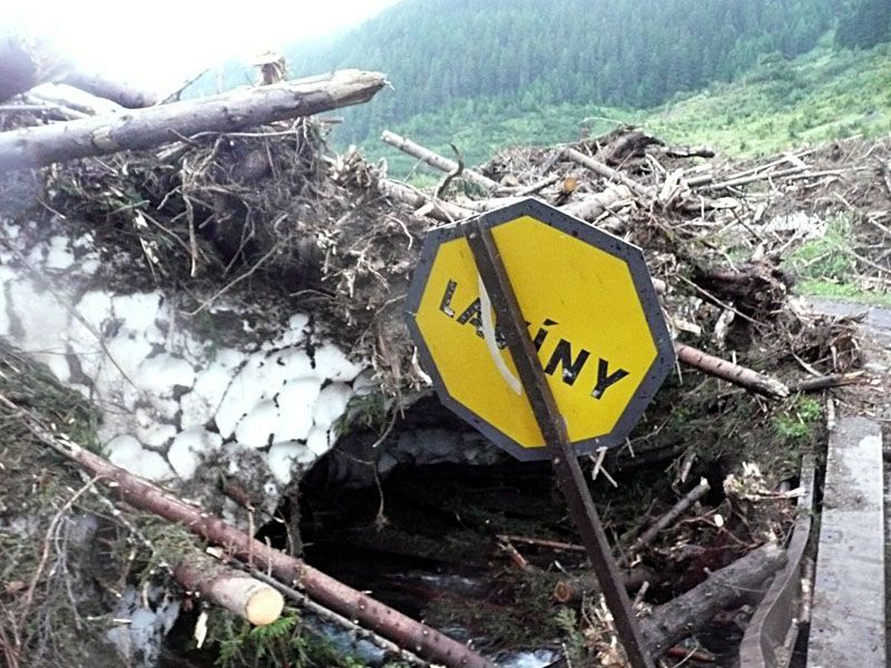 Lavina v Žiarskej dolině