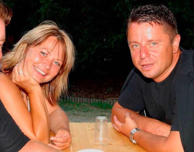 Petr Muk s přítelkyní Míšou Klímkovou v roce 2005