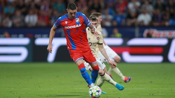 Robin Hranáč v zápase 4. předkola EL Plzeň - Heart of Midlothian