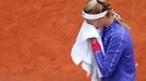 Tennis - French Open - Roland Garros, Paris, France - October 8, 2020 Czech Republic's Petra Kvitova during her semi final match against Sofia Kenin of the U.S. REUTERS/C