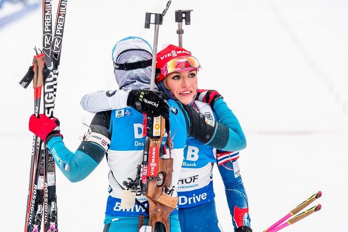 Biatlon, stíhací závod Oberhof (Dorinová-Habertová, Koukalová)