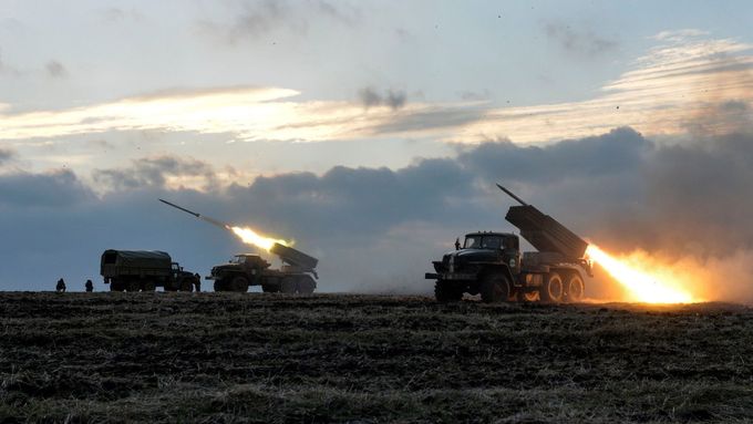 Rakety Grad ukrajinské armády. Ilustrační foto.