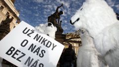 Demonstrace ledních medvědů