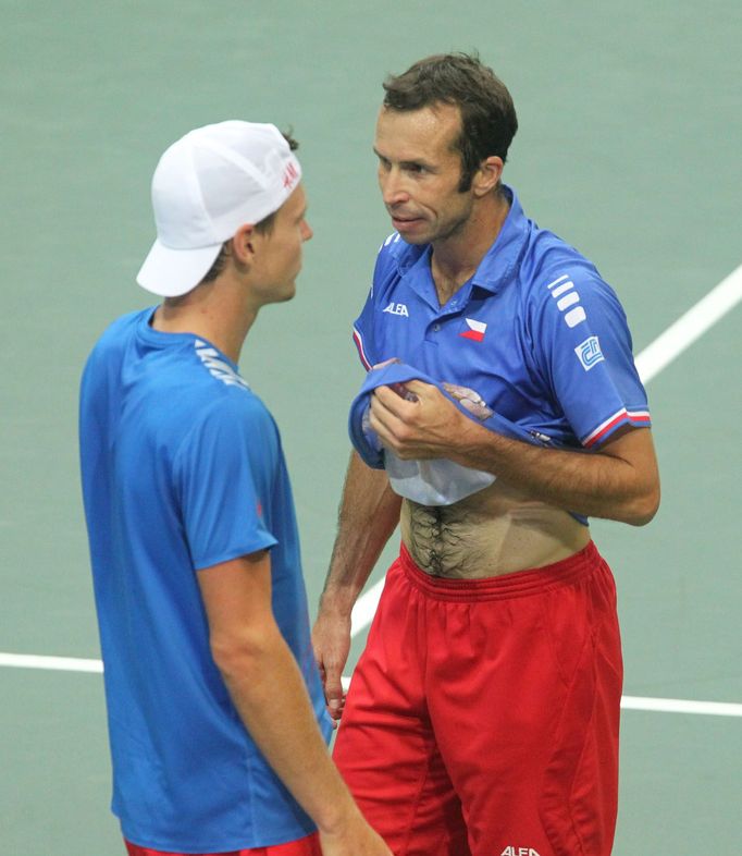 Tenis, DC, Česko - Argentina: čtyřhra - Tomáš Berdych a Radek Štěpánek