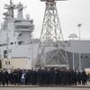Ruští námořníci opustili Francii, kde se učili s lodí třídy mistral