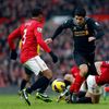 Premier League, Manchester United - Liverpool: Patrice Evra, Nemanja Vidič - Luis Suarez