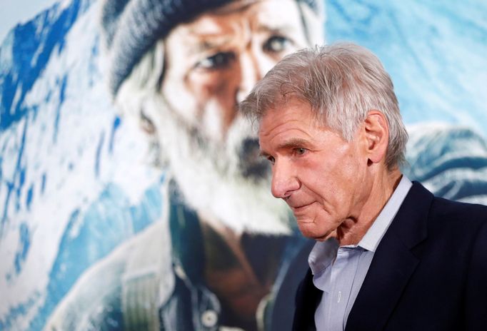 Harrison Ford tento týden na premiéře filmu Volání divočiny.