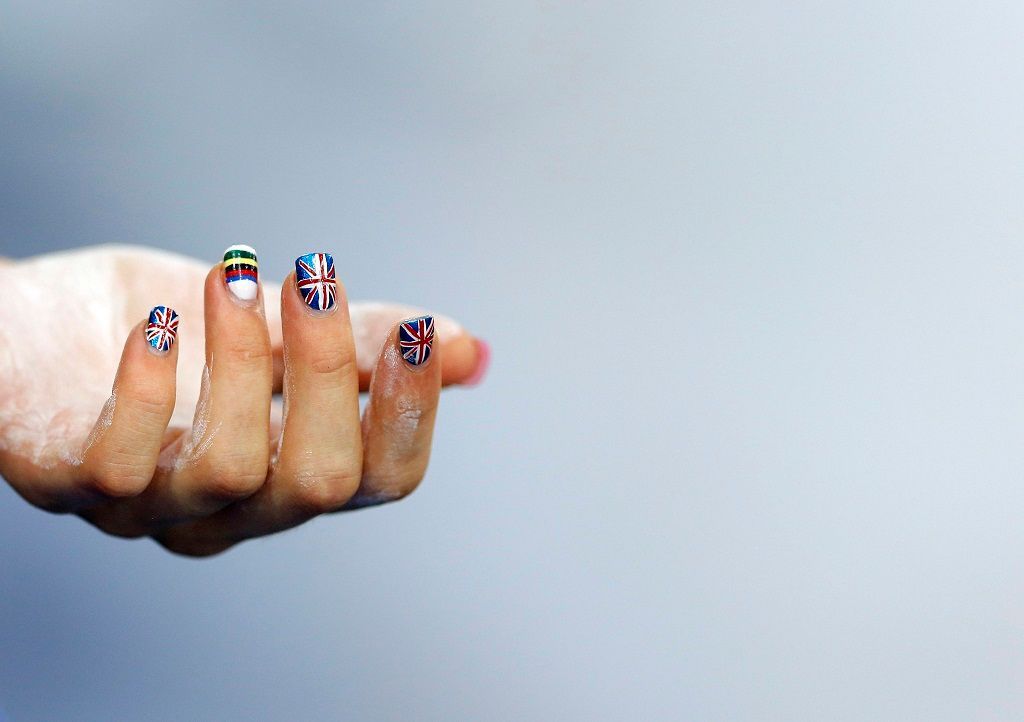 Britská dráhová cyklistka Laura Trottová, nehty na olympijských hrách v Londýně 2012