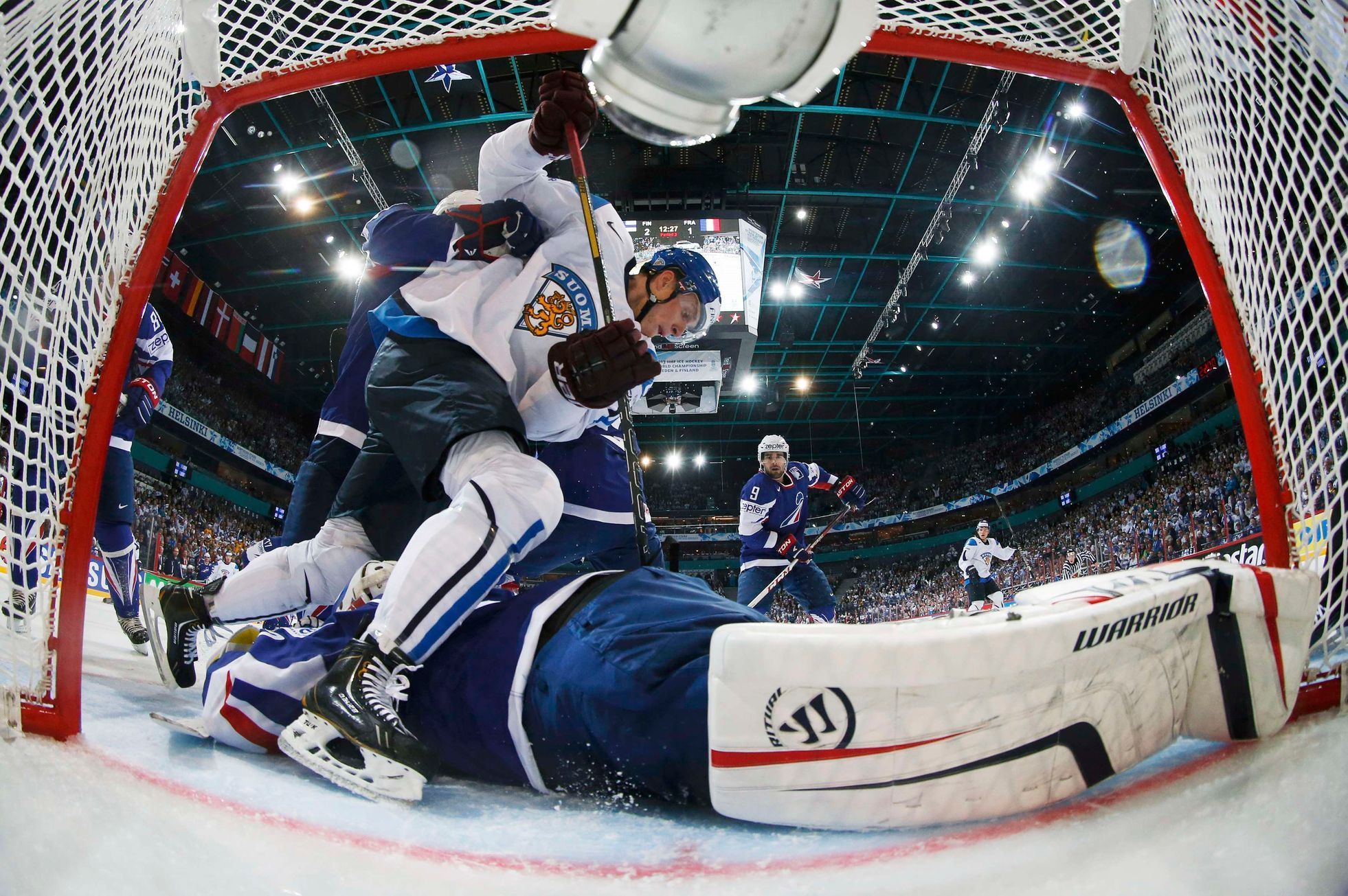 Hokej, MS 2013: Finsko - Francie: Lauri Korpikoski - Fabrice Lhenry
