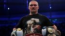 Oleksandr Usyk při zápase s Anthonym Joshuou