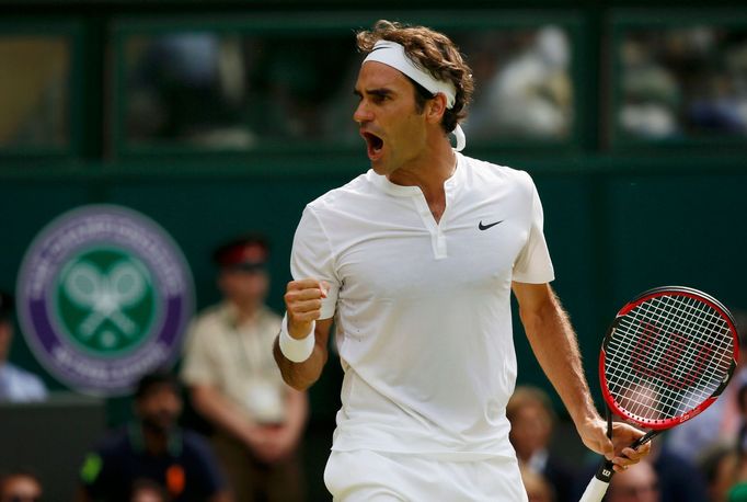 Roger Federer ve druhém kole Wimbledonu 2015