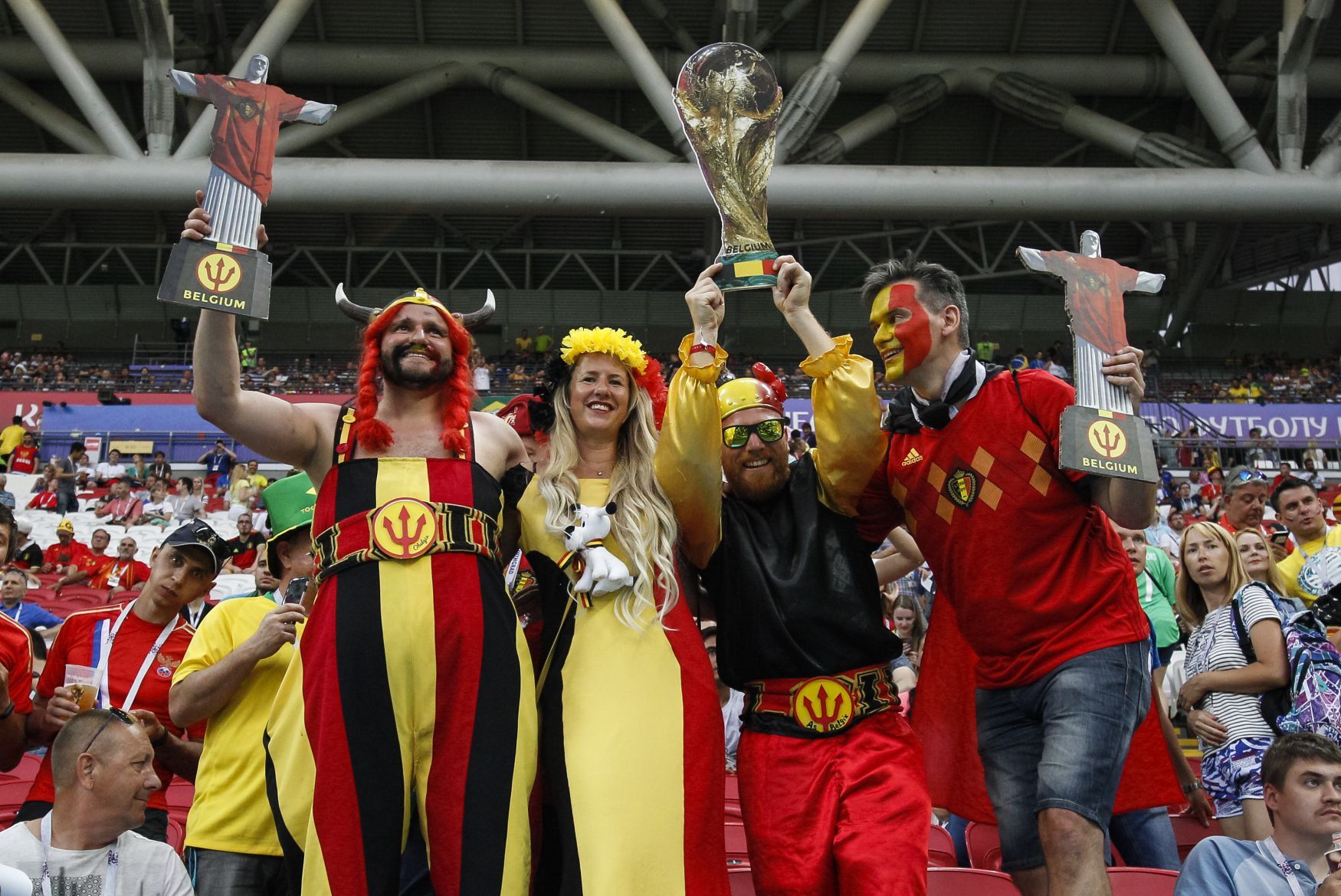 Fanynky a fanoušci Belgie na MS 2018