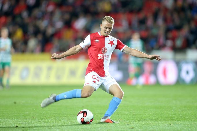 Jan Matoušek v ligovém zápase Slavia - Bohemians 1905