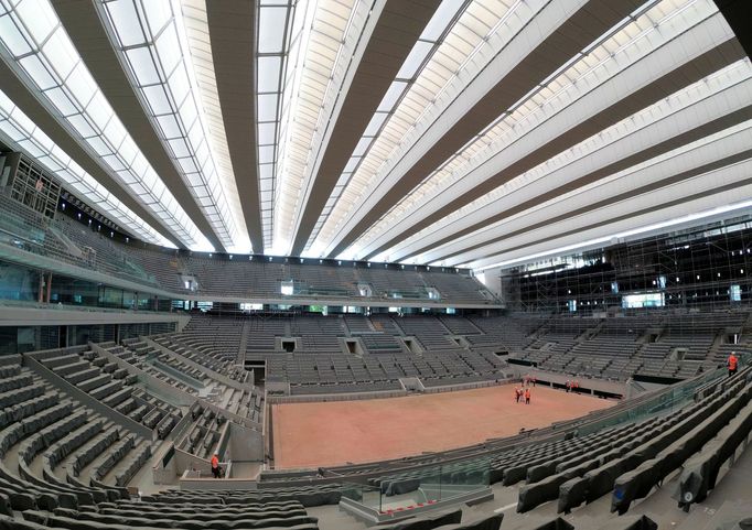 Roland Garros, French Open, renovovaný centrální kurt Philippa Chatriera