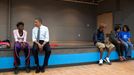 June 14, 2012 "We made an OTR (off-the-record, surprise stop) at the Boys and Girls Clubs of Cleveland after a campaign event, and the President sat and talked to a young woman before shooting hoops with another group of kids."