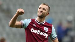 fotbal Premier League - Newcastle United v West Ham United Tomáš Souček radost