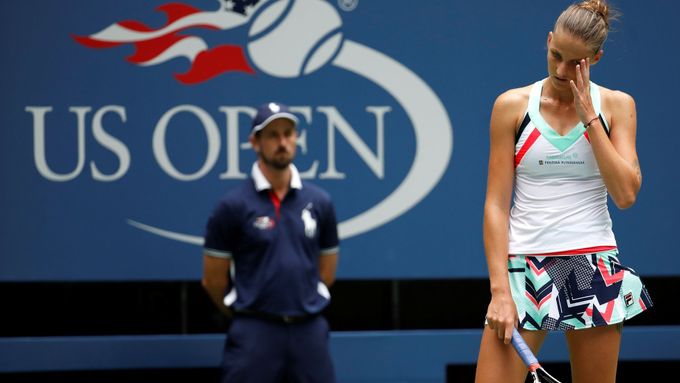 Karolína Plíšková v utkání druhého kola US Open.