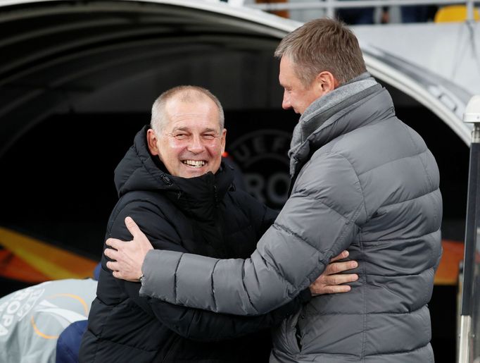 fotbal, Evropská liga 2018/2019, Dynamo Kyjev - Jablonec, Petr Rada a Alexander Chackevič