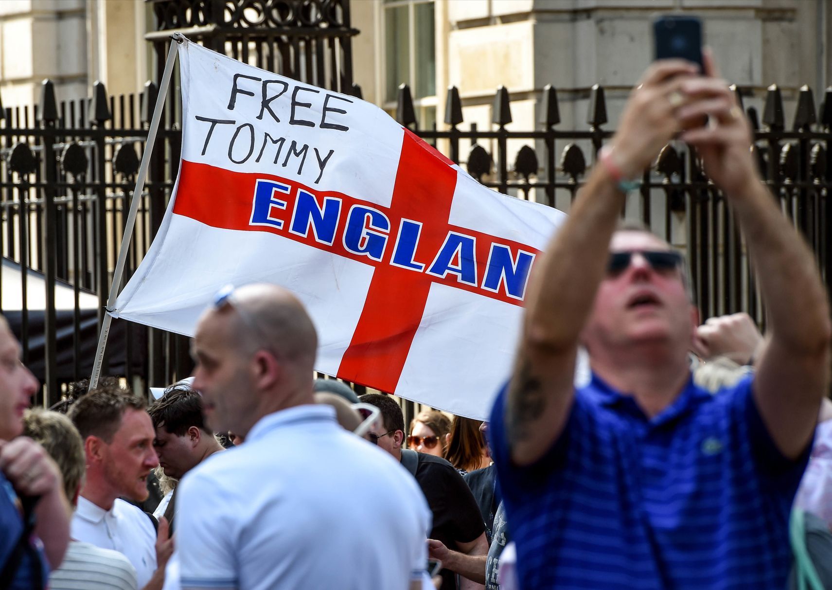 Foto / Tommy Robinson / Demonstrace / Downing street / Londýn / ČTK / 26. 5. 2018 / 1