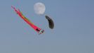 A skydiver descends to the Playa during the Burning Man 2012 "Fertility 2.0" arts and music festival in the Black Rock Desert of Nevada August 29, 2012. More than 60,000 people from all over the world have gathered at the sold out festival, which is celebrating its 26th year, to spend a week in the remote desert cut off from much of the outside world to experience art, music and the unique community that develops.