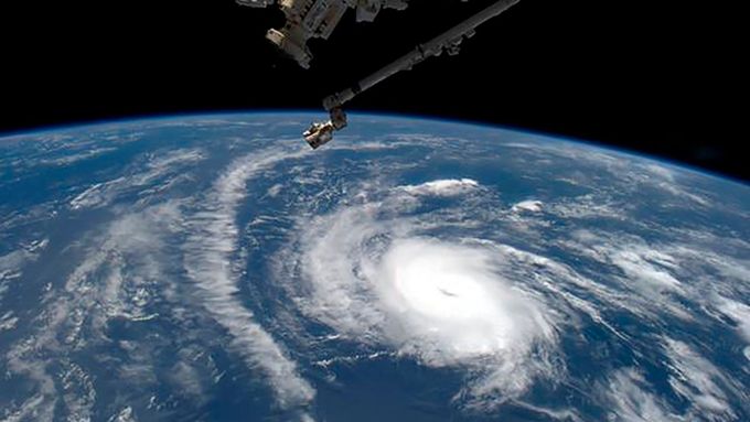 Hurikán Danny zachycený z vesmírné stanice.