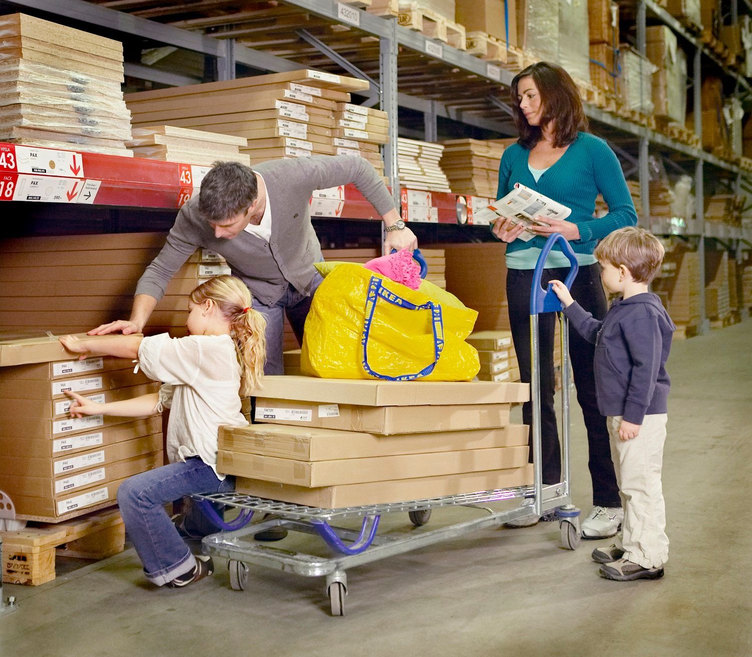 Ikea nakupování ilustrační