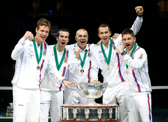 Davis Cup, finále Srbsko-ČR: Tomáš Berdych, Radek Štěpánek, Vladimír Šafařík, Lukáš Rosol a Jan Hájek