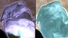 http://climate.nasa.gov/state_of_flux#Waterchanges_CaspianSea.jpg Water changes, Caspian Sea The Kara-Bogaz-Gol basin on the eastern edge of the Caspian Sea. Left: Decemb