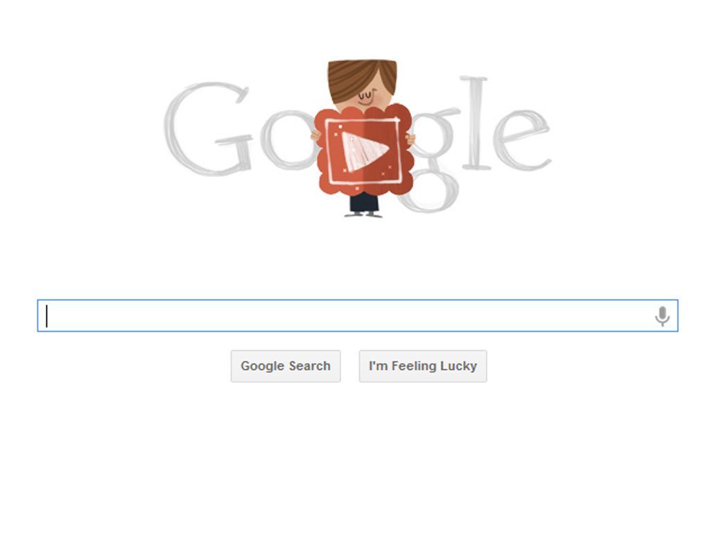 Valentýnský doodle Google
