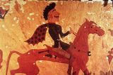 První knírek - První zmínkou o módě knírků je nejstarší dochovaný portrét muže, Skythského jezdce, z doby 300 let před Kristem.
