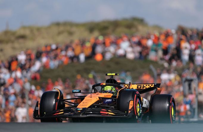 Lando Norris, McLaren v kvalifikaci na VC Nizozemska F1 2025