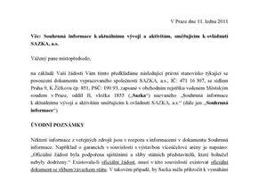 K souhrnné informaci Sazky