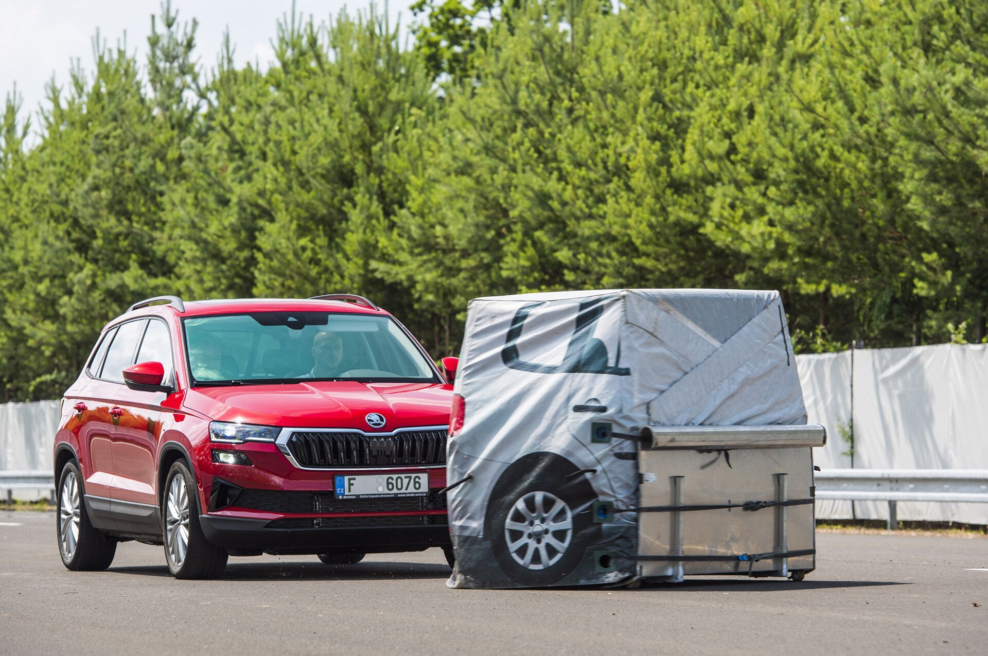 Jízdní asistenty, testování Škoda Auto 2023