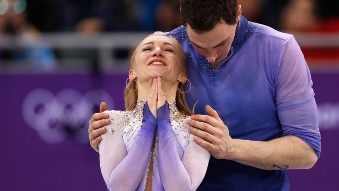 Aliona Savchenková a Bruno Massot, olympijští šampioni z Pchjongčchnagu 2018