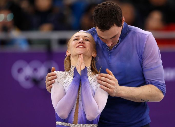 Aliona Savchenková a Bruno Massot, olympijští šampioni z Pchjongčchnagu 2018