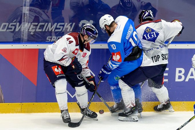 Hokejisté Eisbären Berlín v zápase Ligy mistrů proti Osvětimi