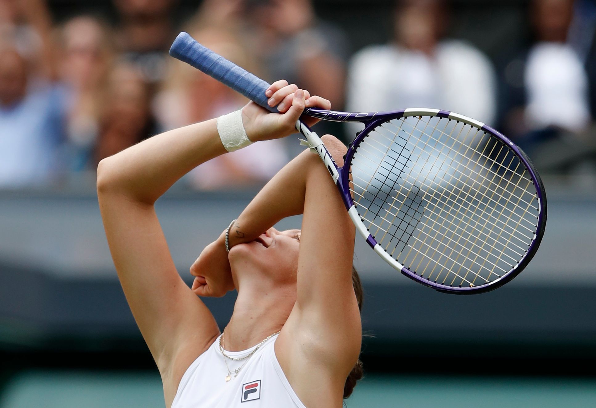 Karolína Plíšková slaví postup do finále Wimbledonu